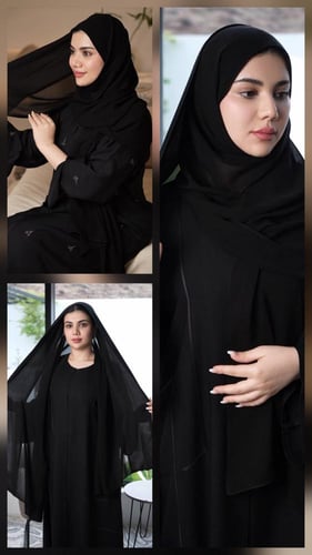 نقاب ملكي قطن + طرحة من اختيارك