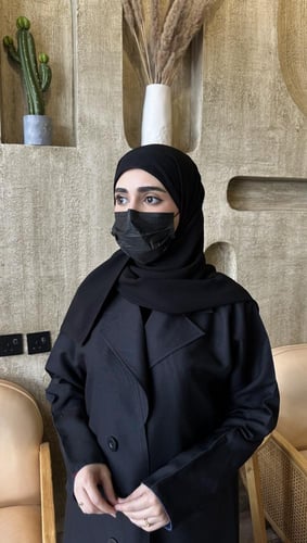 طرحة مبطنة حرير بربطة