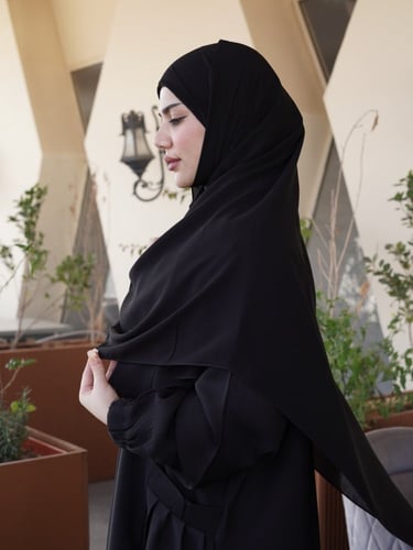 طرحة كويتية ( قماش كوري )