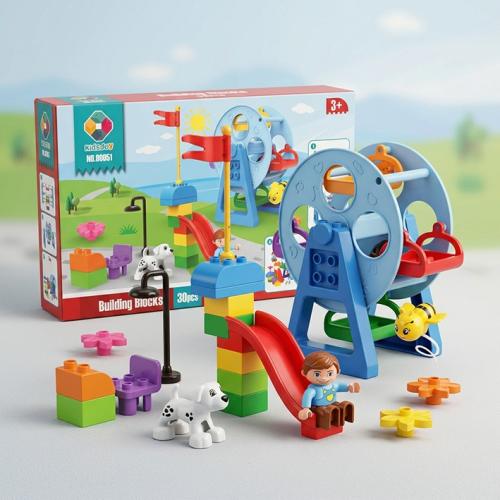 لعبة مكعبات ملاهي مع شخصية