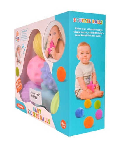 مجموعة كور عضاضات السيليكون الملونة للأطفال