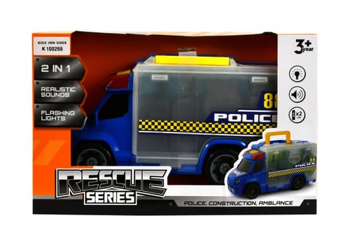 لعبة سيارة شرطة مع ادوات الضابط