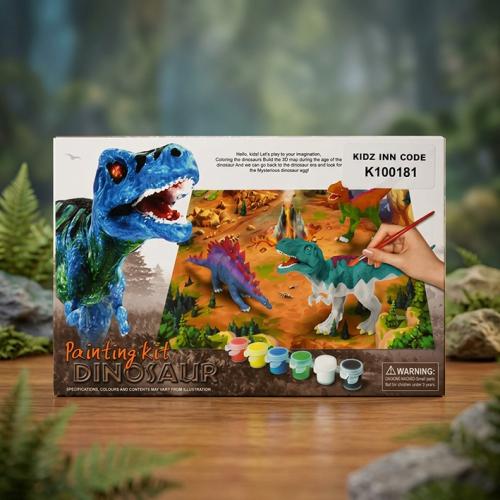 مجموعة تلوين ديناصورات ثلاثية الأبعاد