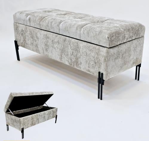 اريكة بصندوق لون بيج مقاس 110 سم من كاما