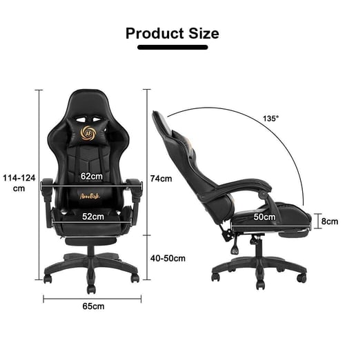 كرسي العاب قيمنق مكتبي أسود مقدم لكم من كاما