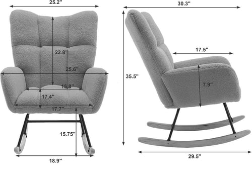 كرسي بوكلية هزاز لون بيج من كاما