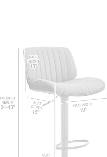 كرسي بار قماش أسود بقاعدة حديد دوار من كاما