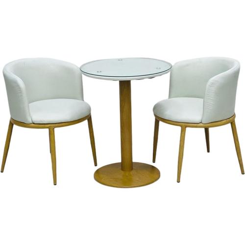 طقم طاولة شاي متعدد الاغراض 2 كرسي وطاولة لون بيج...