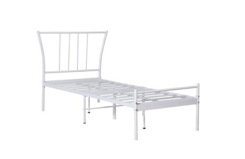 سرير حديد بتصميم عصري مقاس 90*190 لون أبيض مقدم لك...