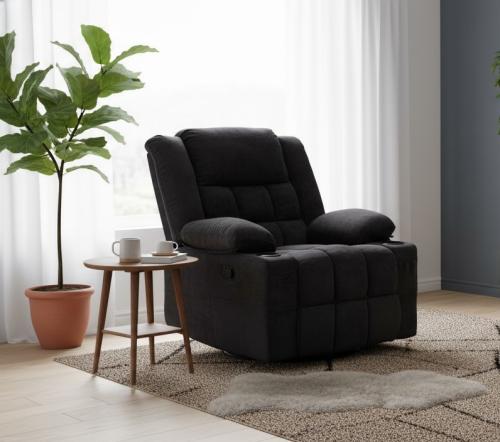 كرسي استرخاء لون رمادي- حجم كبير مريح بتصميم فاخر