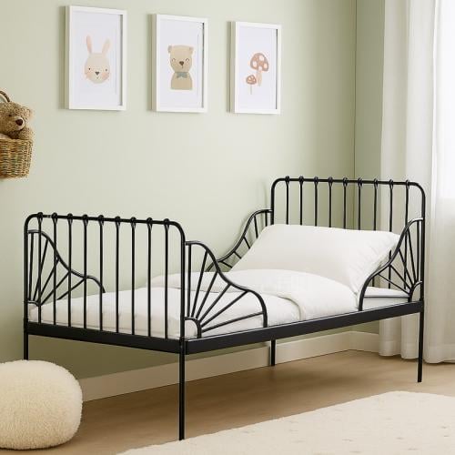 سرير الأطفال الحديدي 170×80 سم – لون أسود– نوم هاد...