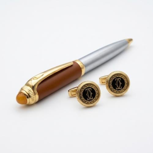 ((قلم وكبك كارتير باشا الفاخر (Cartier Pasha Pen &...