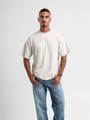 تيشيرت أوفرسايز Locked In — بيج | Locked In Oversized Tee — Beige