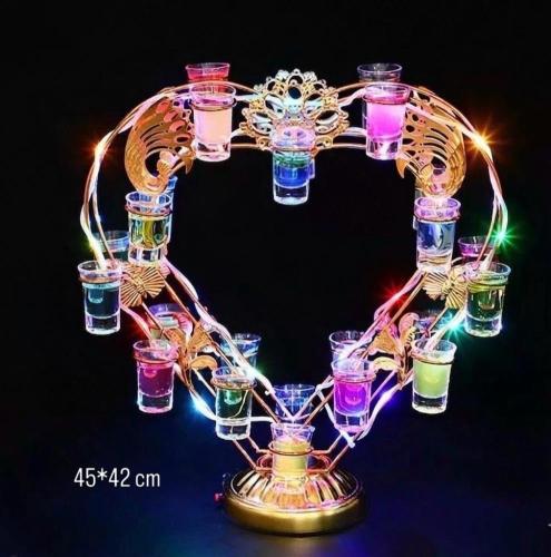 Modern cup holder made of stainless steel with transparent acrylic