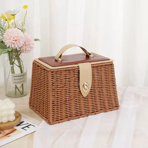 Basket made of handwoven wicker