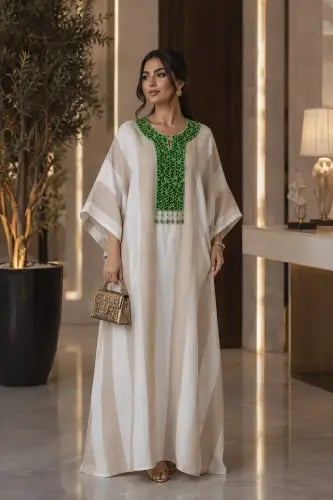 جلابية إيليت المخططة بالأبيض والأسود