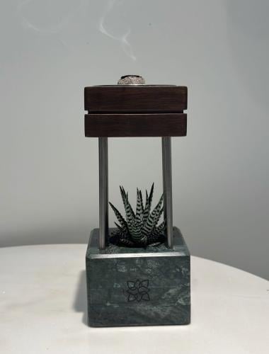 مبخرة نبتة و وردة