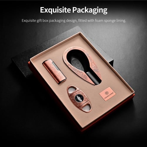 بكج ادوات سيجار فاخر منحوت من سيجارلونج