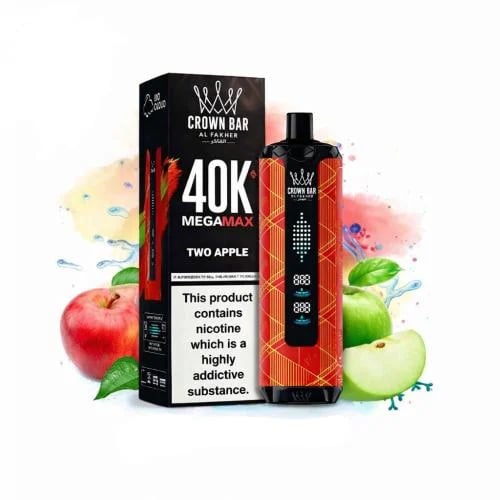Luxury Crown Bar Mega Double Apple Shisha 40000pf