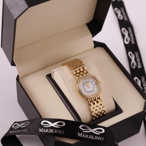 ماربلينو لورينا - ساعة نسائية ستانلس ستيل بسوار ذه...