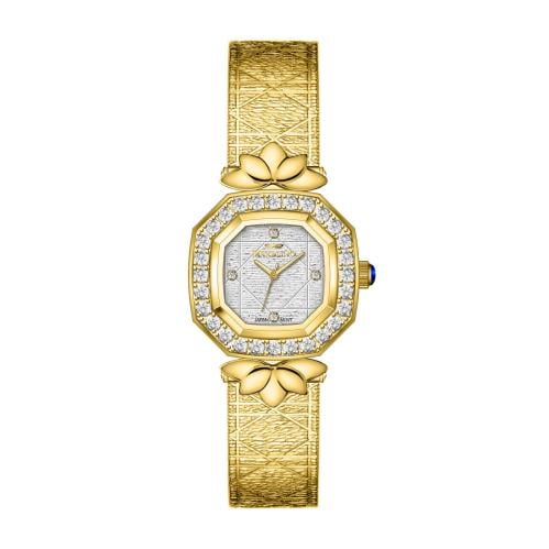Women's zircon watch with straw strap