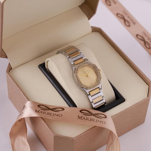 ساعة نسائية بسوار فضي من marblino