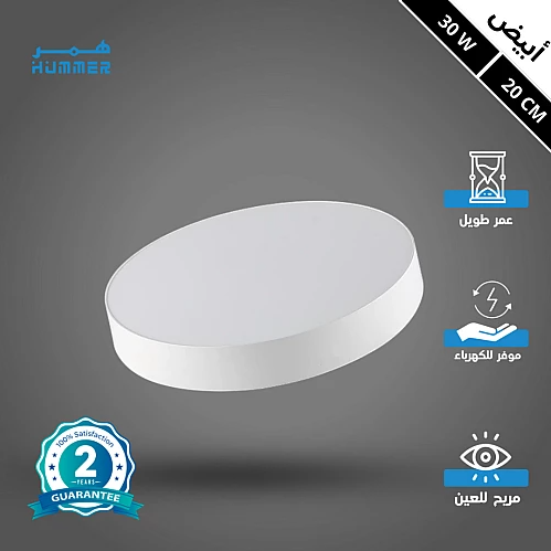 لطش ظاهر لون الانارة ابيض 30 واط 20 سم