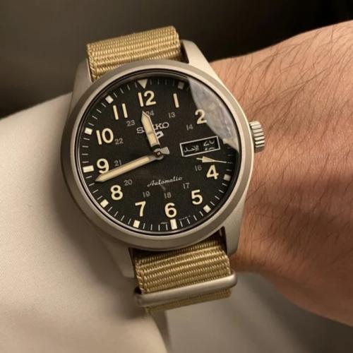 ساعة سيكو اوتوماتيك - military آسود سير بيج