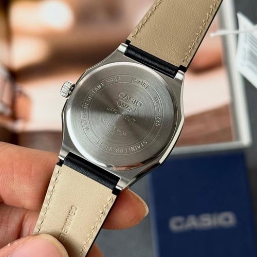 ساعة كاسيو أسود جلد - MTP-1370L-1A