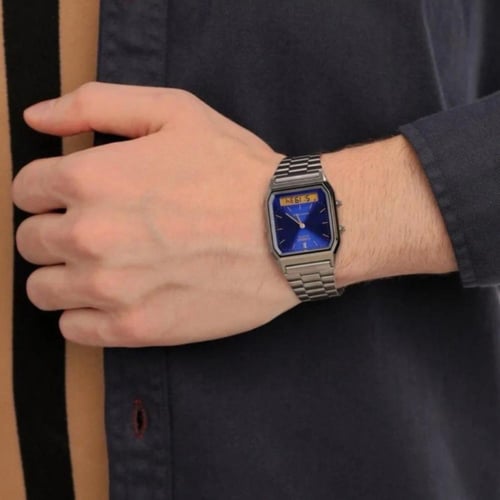 ساعة كاسيو ڤنتج - كحلي سير تيتانيوم