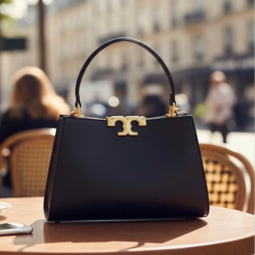 شنطة توري بورش الأنيقة بحجم صغير - اسود