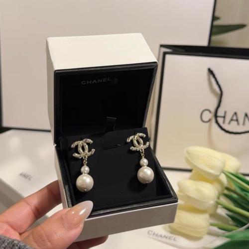 Chanel pearl earrings
