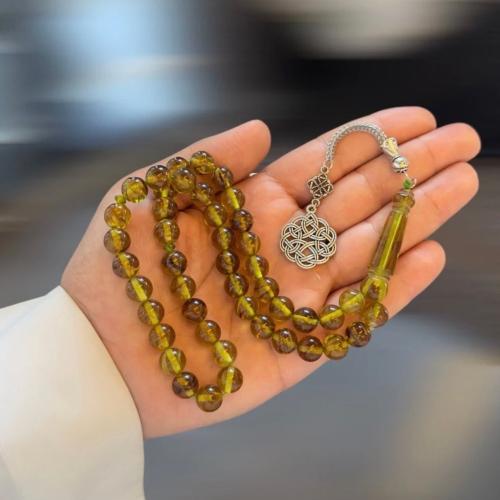 سبحة بكلايت - زيتي شفاف