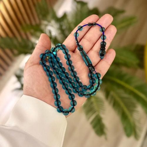 سبحة بكلايت تمليكة - تركواز شفاف