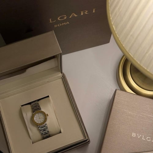 ساعة بولغاري - فضي ذهبي