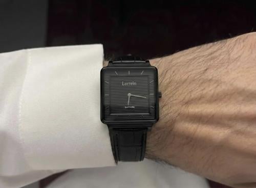 ساعة Lorrein المربعة - اسود