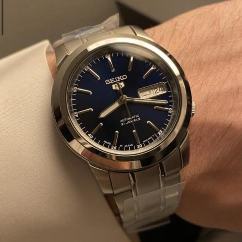 ساعات سيكو 5 أوتوماتيك - كحلي حجم 39