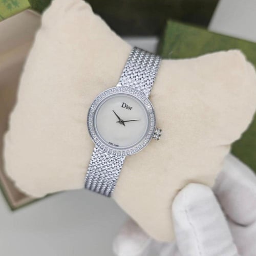 ساعة ديور نسائي - فضي