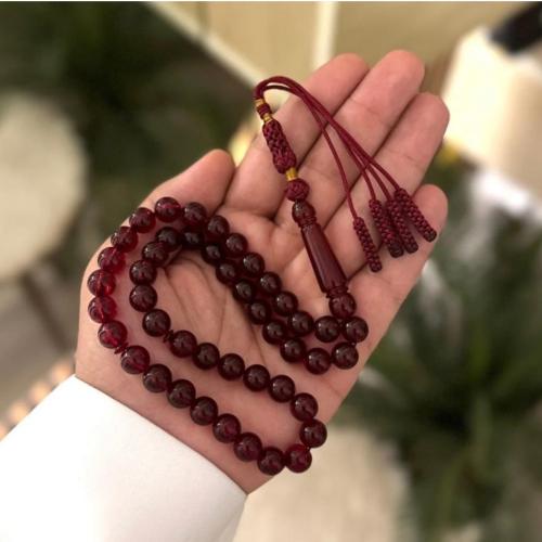 سبحة كلايت عنابي مع كركوشة