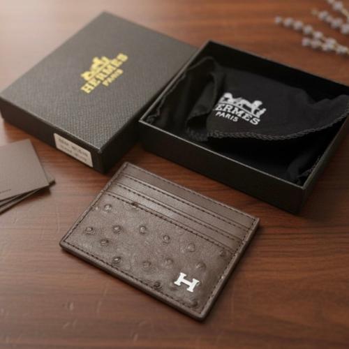 محفظة بطاقات هيرمز - بني