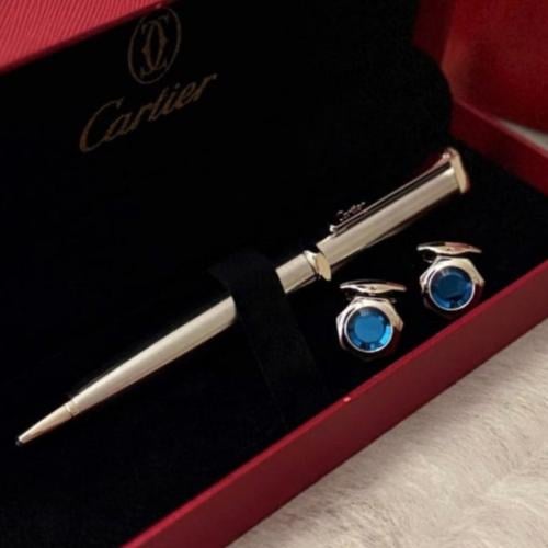 قلم وكبك كارتير -فضي