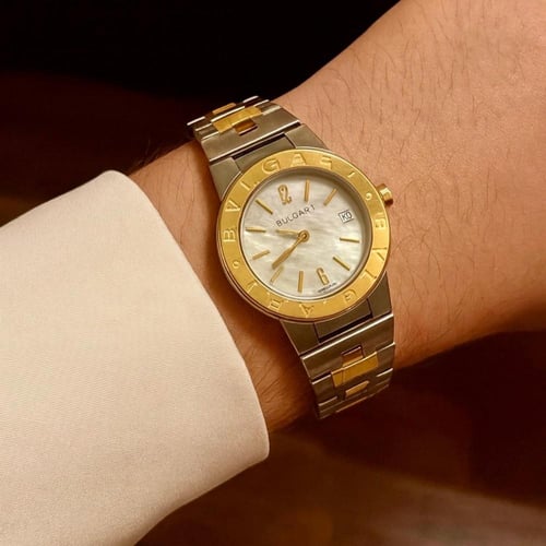 ساعة بولغاري - فضي ذهبي