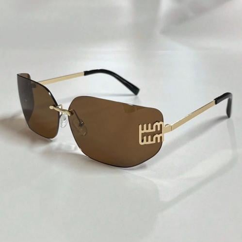 نظارة Miu Miu النسائية الفاخرة - بني