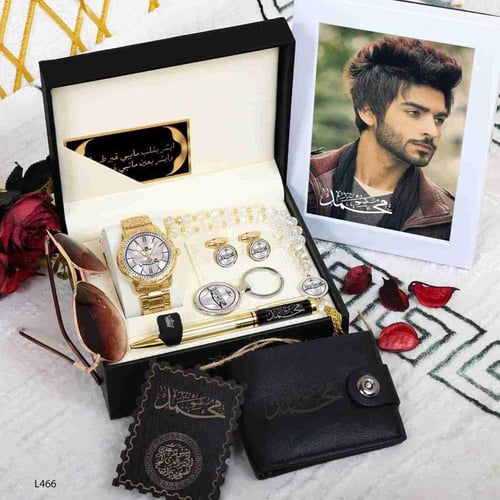 طقم ساعة رجالية بالاسم والصوره - خيار مثالي للهداي...