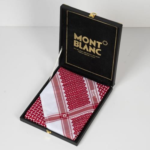 شماغ مونت بلانك كلاسيك بشعار ابيض