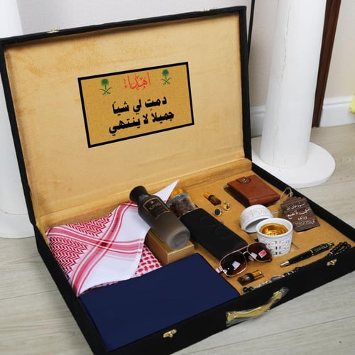 بوكس الهيبة الرجالي الفاخر – شماغ جفنشي وعطر مع إك...