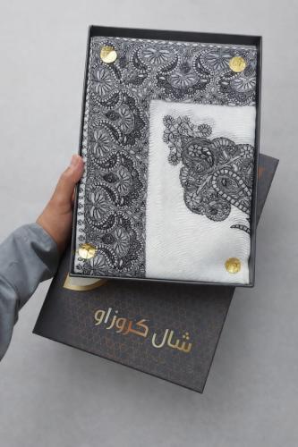 شال رجالي كشميري تطريز بدقه