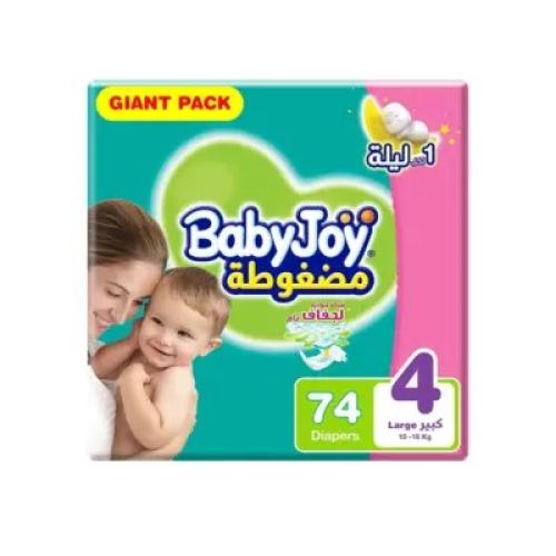 بيبى جوى، حفاضات أطفال مقاس 4 عبوة ضخمة - 74 قطعة