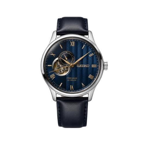 Seiko Presage SSA421J1 Open Heart Automatic Men's Watch Blue Dial