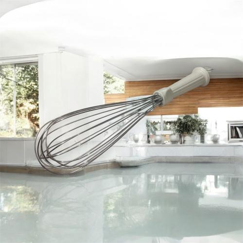 مضرب سلكي من الفولاذ المقاوم للصدأ مع مقبض سيليكون...